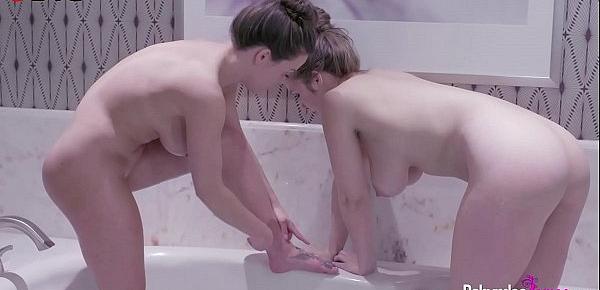  Rahyndee James and Lena Paul Lesbian Bath BTS